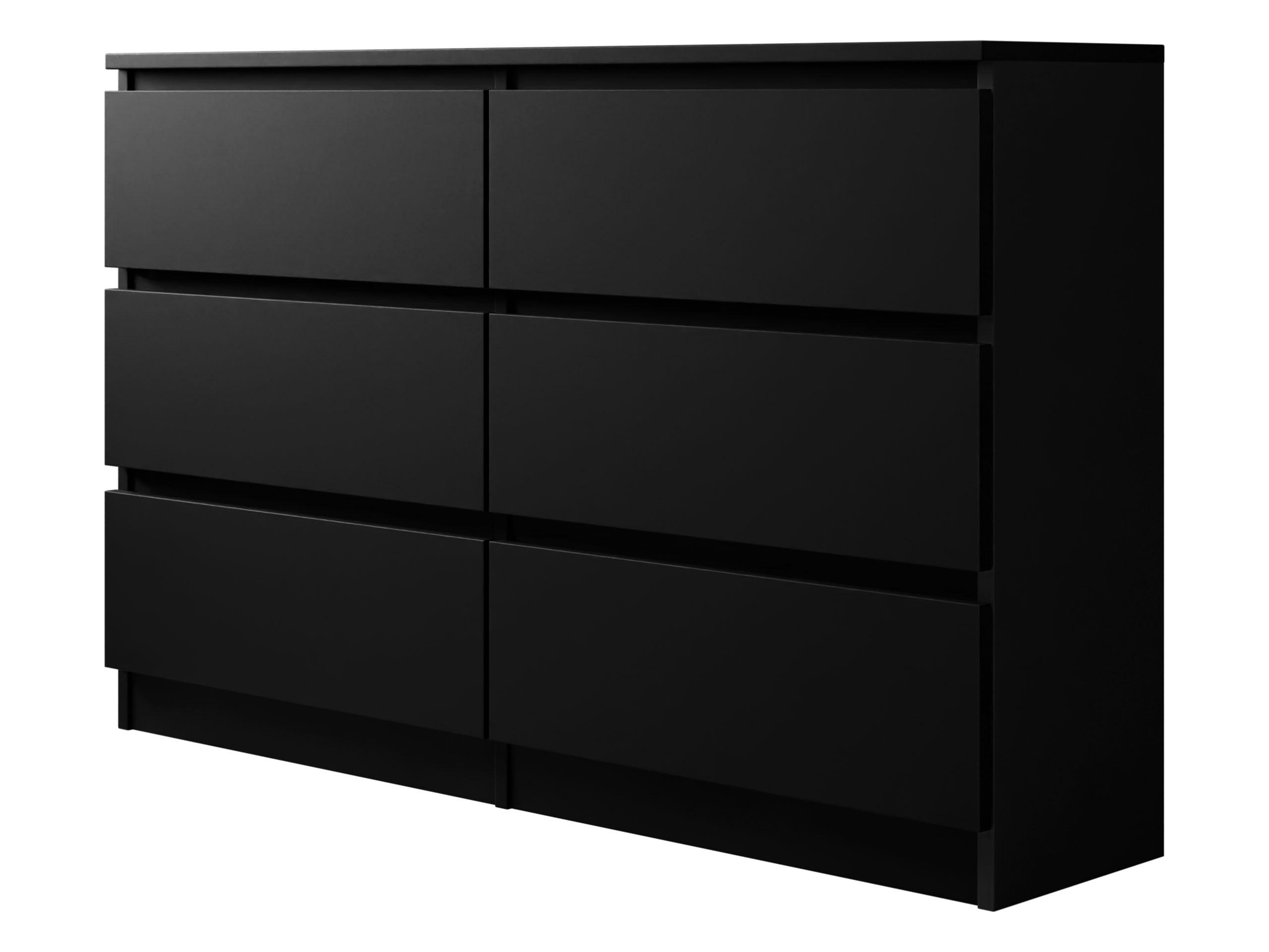 Mirjan24 Kommode Schwarz 120x77x30 cm
