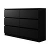 KOMMODE Malwa M6 120 - Schwarz, Holzwerkstoff (120/77/30cm) - MIRJAN24