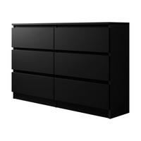 KOMMODE Malwa M6 120 - Schwarz, Holzwerkstoff (120/77/30cm) - MIRJAN24