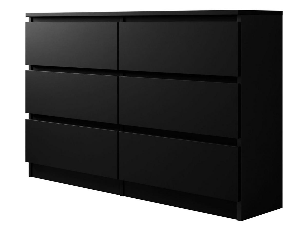 KOMMODE Malwa M6 120 - Schwarz, Holzwerkstoff (120/77/30cm) - MIRJAN24