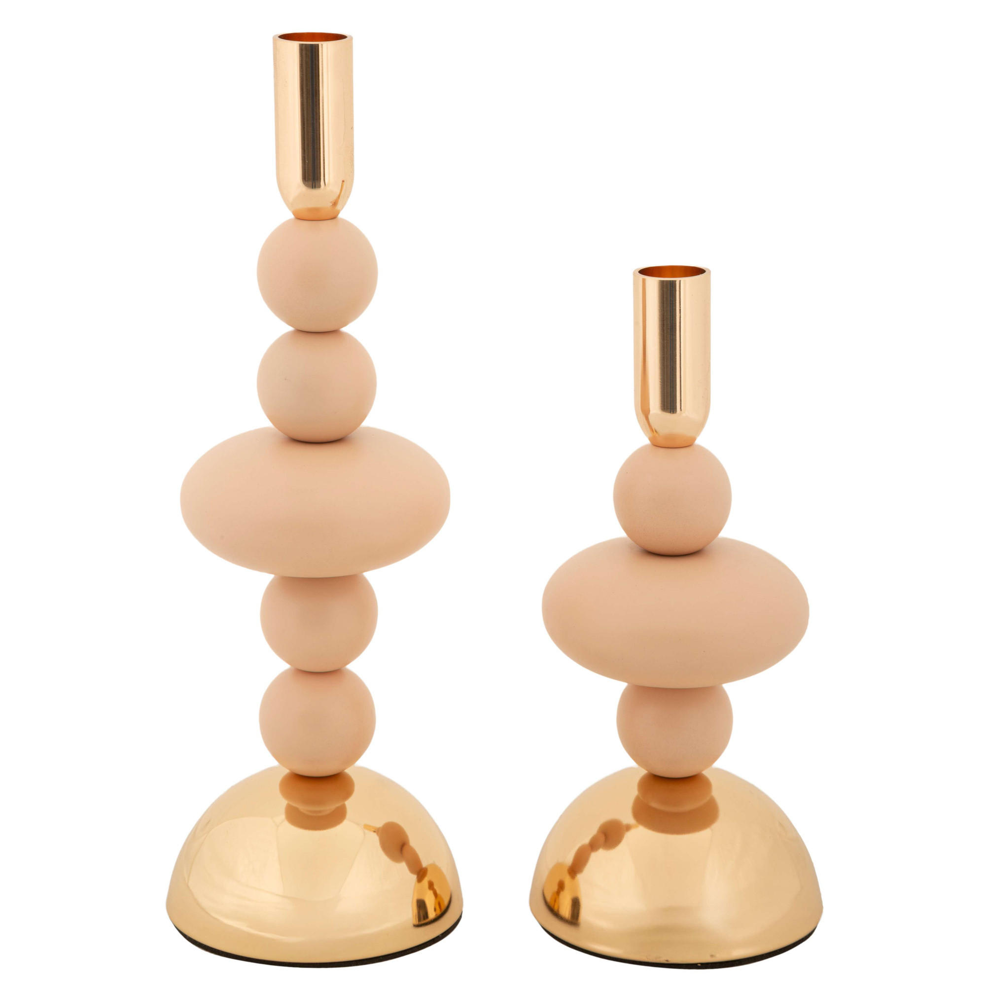KERZENHALTER 2er Set Galaxy - Rosa, Metall (10/30/10cm) - Mauro Ferretti