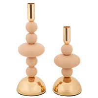 KERZENHALTER 2er Set Galaxy - Rosa, Metall (10/30/10cm) - Mauro Ferretti