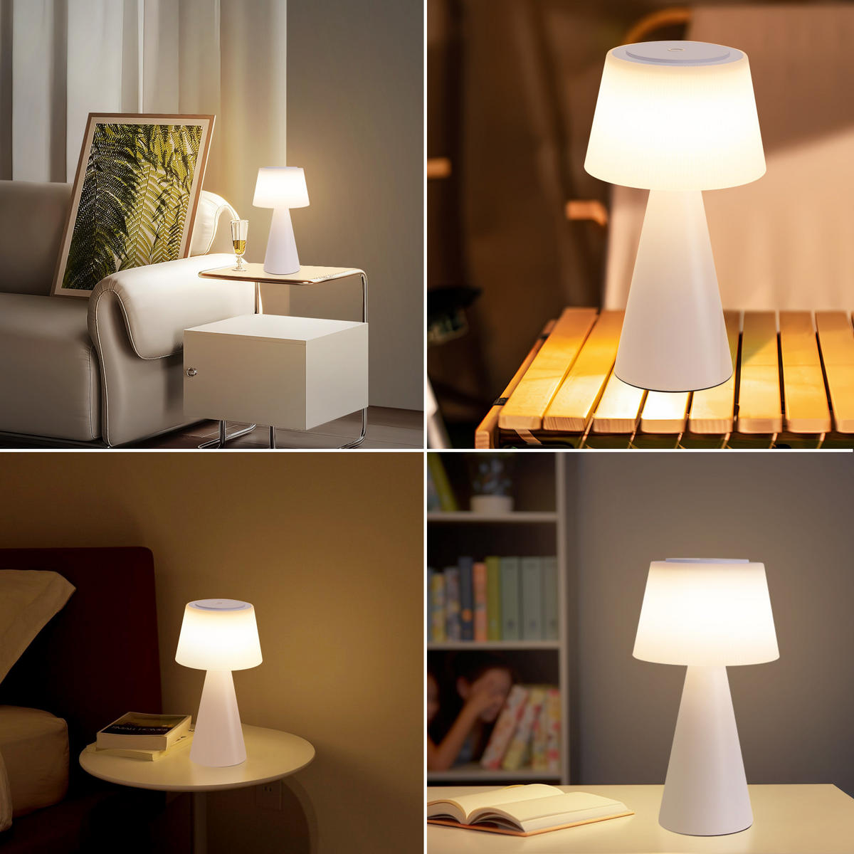 LED TISCHLEUCHTE Nava - Weiß, Kunststoff (13/13/26cm) - Nettlife