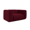 SESSEL Samt Stoff Rot - Bordeaux/Rot, Kunststoff/Textil (137/70/89cm) - Makamii