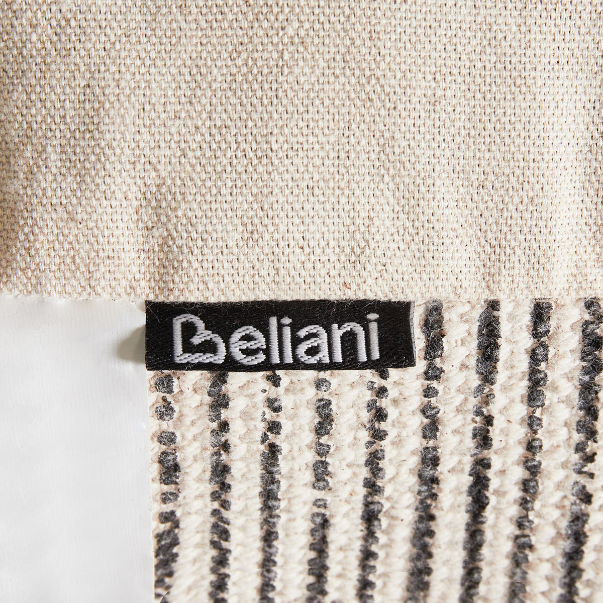 POUF Grau Lutz - Braun/Grau, Naturmaterialen (45/25/45cm) - Beliani