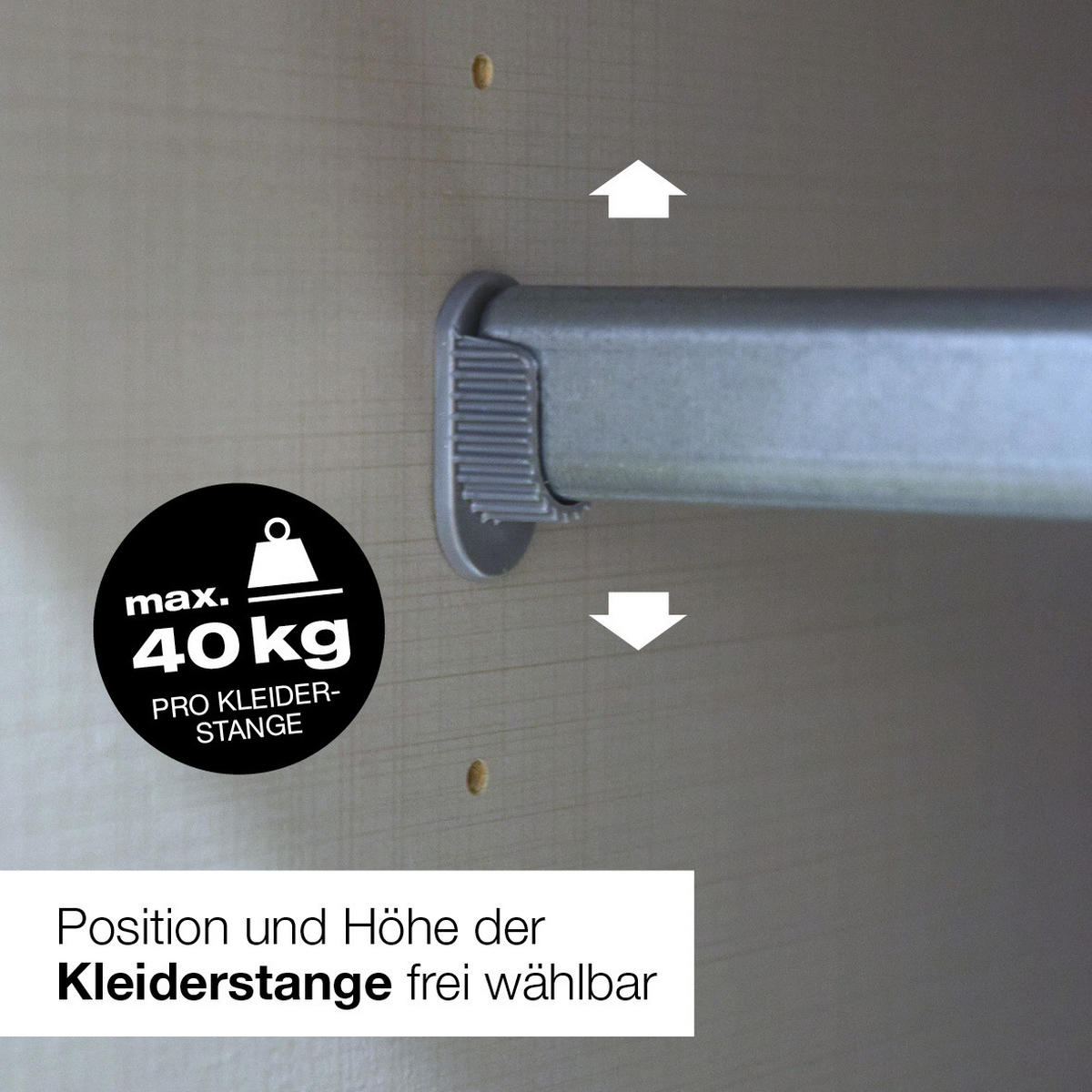 KLEIDERSCHRANK Gotland in Weiß mit Plankeneiche und Hirnholz - Drehtürenschrank 3 türig - Weiß, Holzwerkstoff (135/199/58cm)