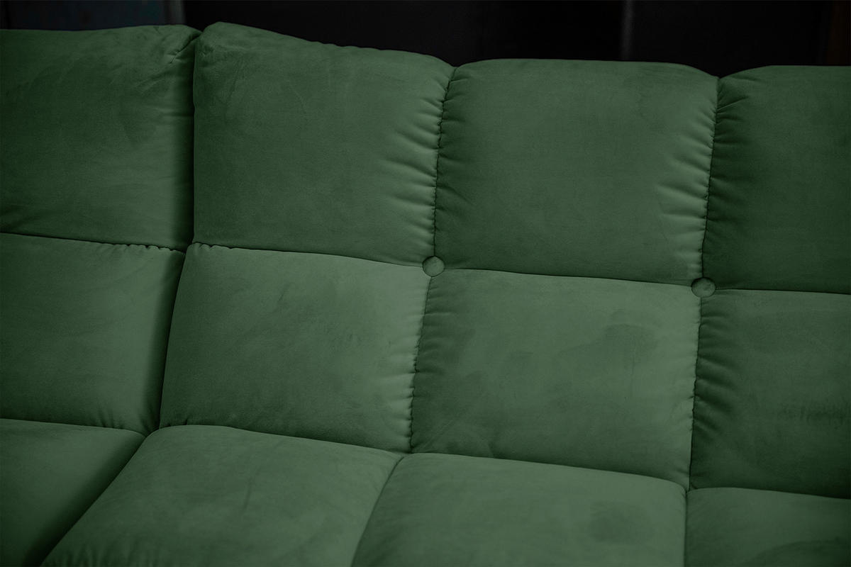 ECKSOFA VIVIEN Smaragdgrün Velvet - Smaragdgrün/Schwarz, Kunststoff/Textil (290/178cm) - KAWOLA