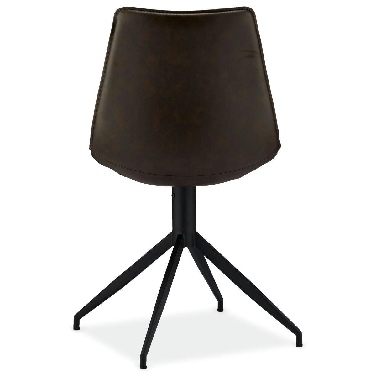 STUHL-SET 2 Stück in Kunstleder - Schwarz/Braun, Textil/Metall (48/85/57cm) - Furnhouse