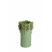 VASE Luserna - Grün - 16/16/24 cm - Grün, Keramik (24cm) - Light & Living