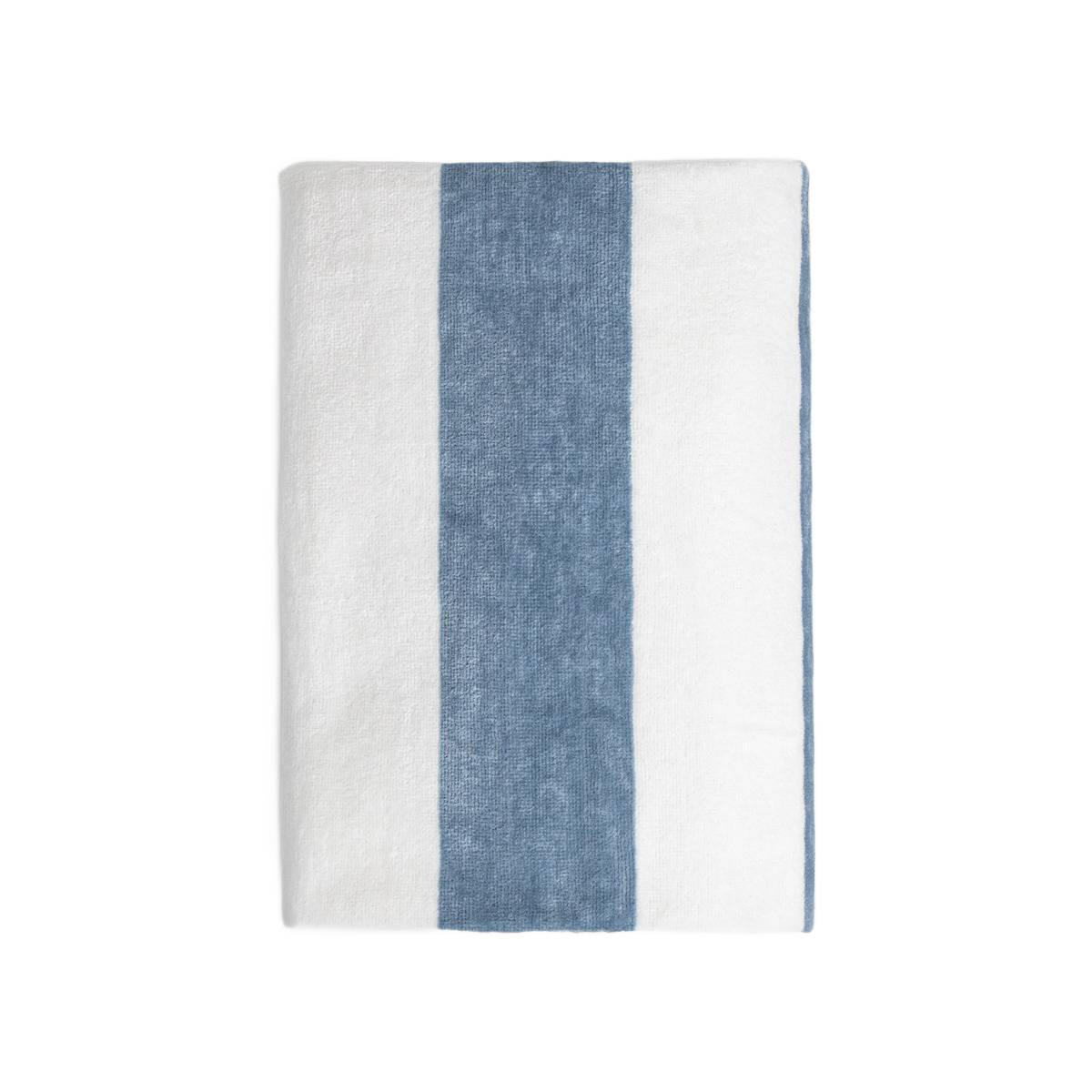 BADETUCH Lawena weiß-blau 100/150 cm - Blau, Textil (100/150cm) - Homla