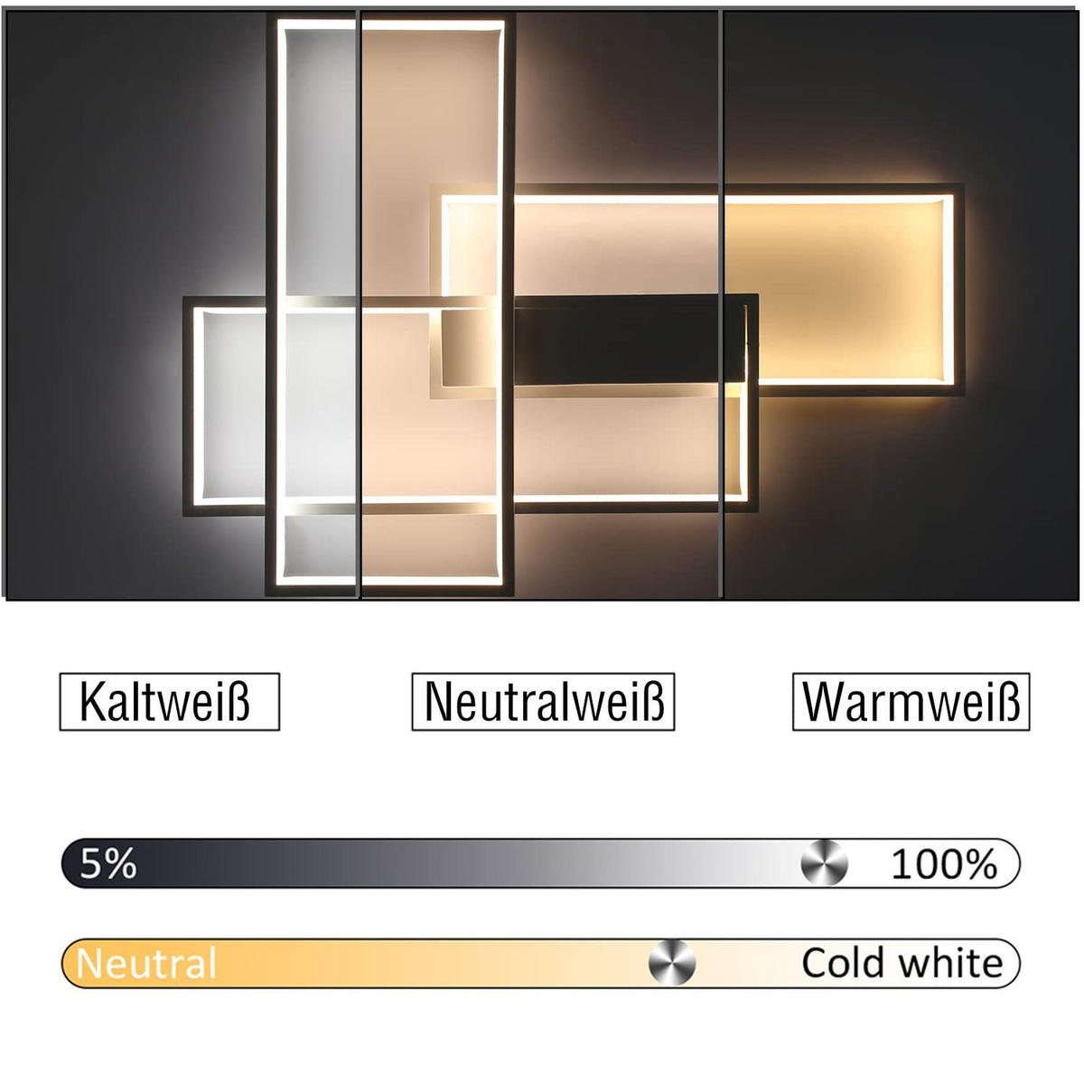 LED-DECKENLEUCHTE Zeno 65/47/7.5 cm - Weiß, Metall (65/47/7.5cm) - Nettlife