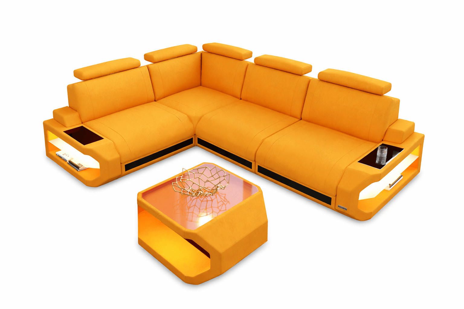 XXXLutz Ecksofa Orange 272x272 cm