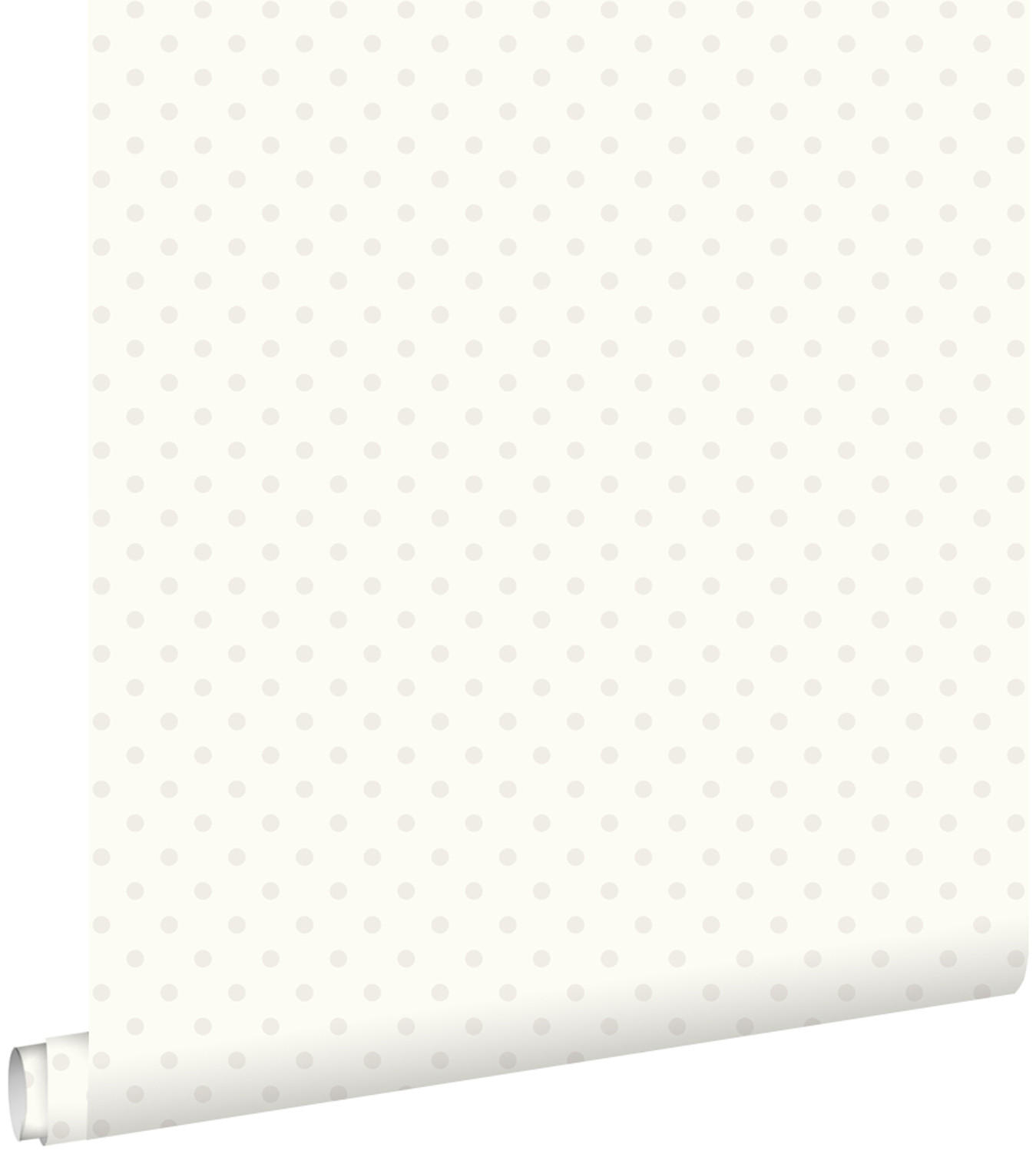 TAPETE Punkte 53 cm x 10.05 m - Weiß, Papier (53/0.1cm) - ESTAhome