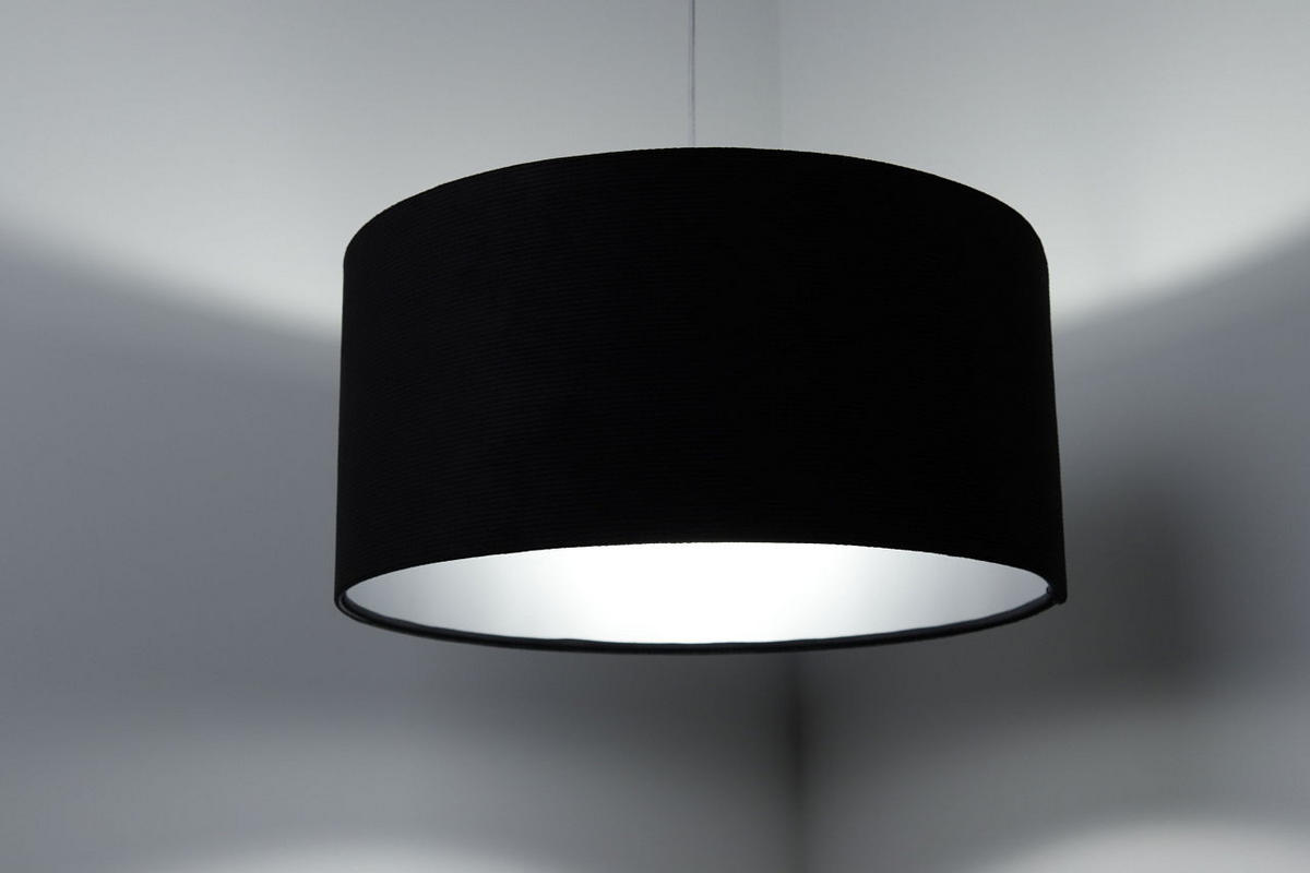 HÄNGELEUCHTE Schwarz 40/20 cm - Silberfarben/Schwarz, Kunststoff (40/0.4/20cm) - ONZENO