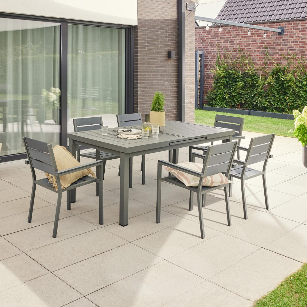 GARTENTISCH CALIDO - Anthrazit, Metall (97.5/180/76.5cm) - Home Deluxe