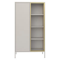 VITRÍNA Velveto kašmír 90 cm - kašmírová, kov/kompozitní dřevo (90/160.2/40cm) - Selsey