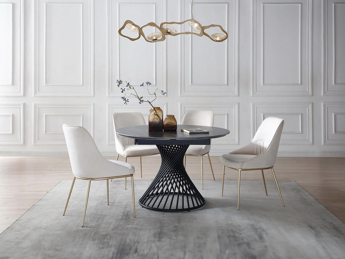 ESSTISCH - 4 Personen, 6 Personen, 8 Personen - Keramik - Schwarz - CASTINA - Schwarz, Keramik (120/150/76cm) - Vente-Unique