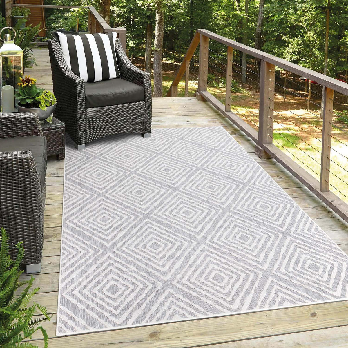 OUTDOOR-TEPPICH Sun 464 Grau 160x230 cm - Grau, Textil (160/230cm) - carpet city