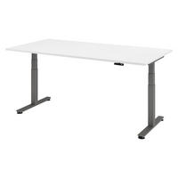 SCHREIBTISCH elektrisch XDSM 100/200/72 cm in Weiß/Graphitfarben - Graphitfarben/Weiß, Holzwerkstoff (100/200/72cm) - bümö