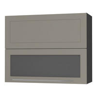 KÜCHENHÄNGESCHRANK Kvantum W8BS/90 Beige Matt / Schwarz Matt 90 / 32,5 / 72cm - Beige/Schwarz, Holz/Holzwerkstoff (90/72/32.5cm) - Feldmann-Wohnen