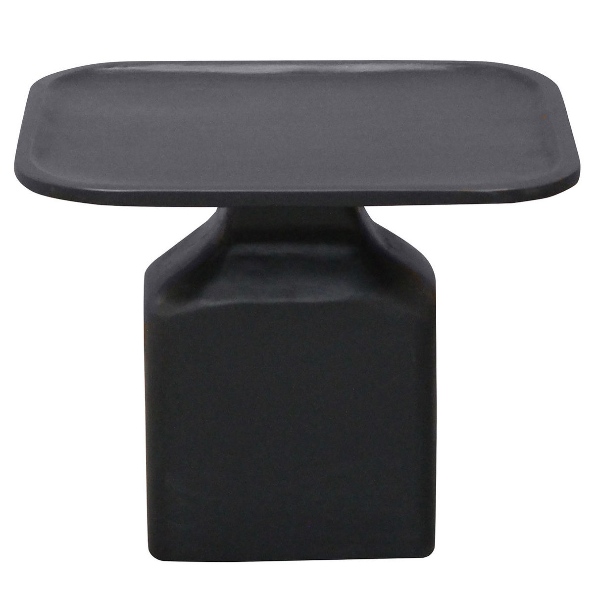 MASSIVER BEISTELLTISCH - Mango Schwarz - Schwarz, Holz (48/56/45cm) - home24
