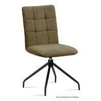 ESSZIMMERSTUHL drehbar (8er-Set) Dolley 47x91x60 Schwarz/Olivgrün - Schwarz/Olivgrün, Kunststoff (60/91/47cm) - 58aufmkessel