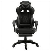 GAMINGSTUHL Schwarz/Grau 70/46/128 cm - Schwarz, Metall (70/128/46cm) - PANGIVO