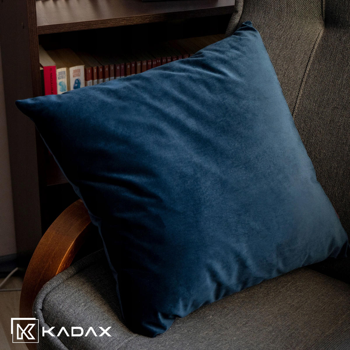 DEKOKISSEN, Dunkelblau - Dunkelblau, Textil (46/46cm) - KADAX