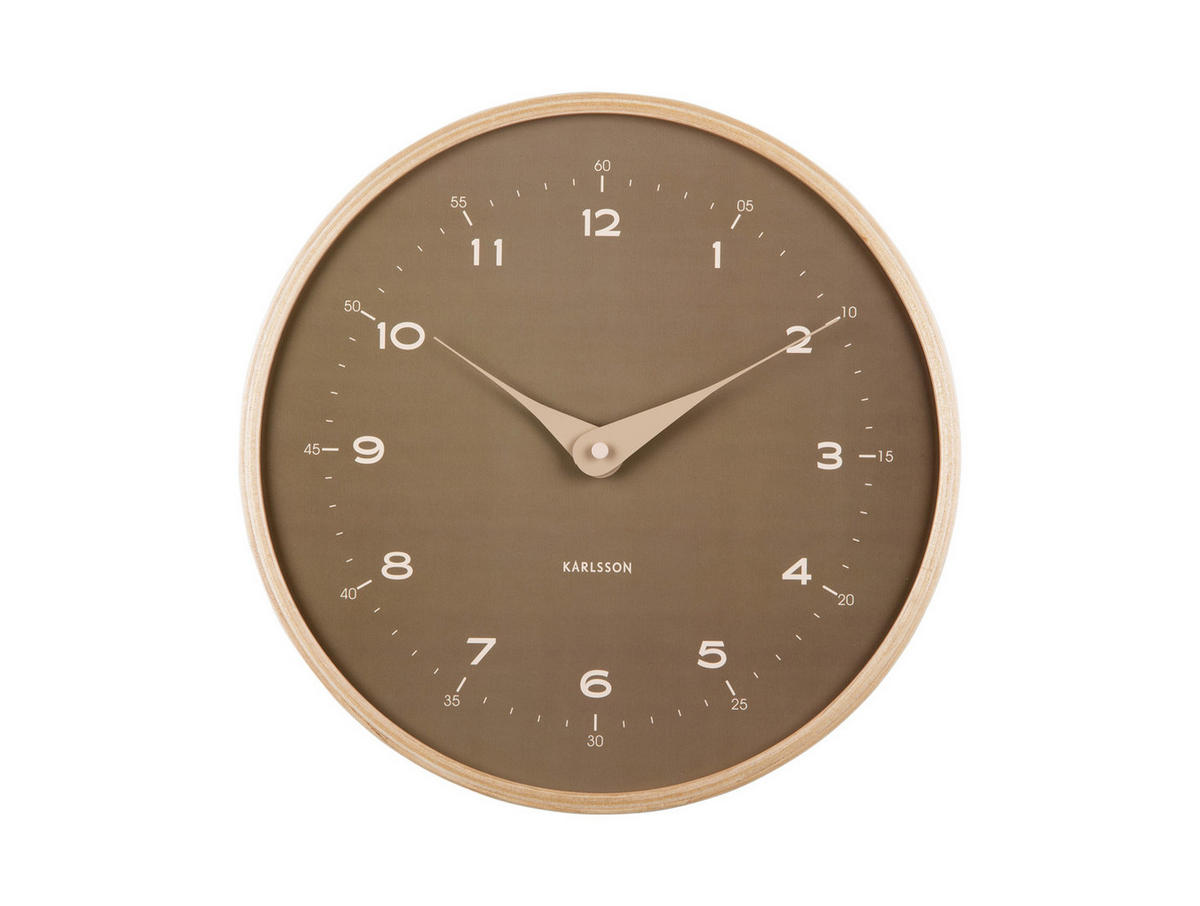WANDUHR Osado Dome Ø30 cm - Grün, Holz (30/30/4.3cm) - Karlsson