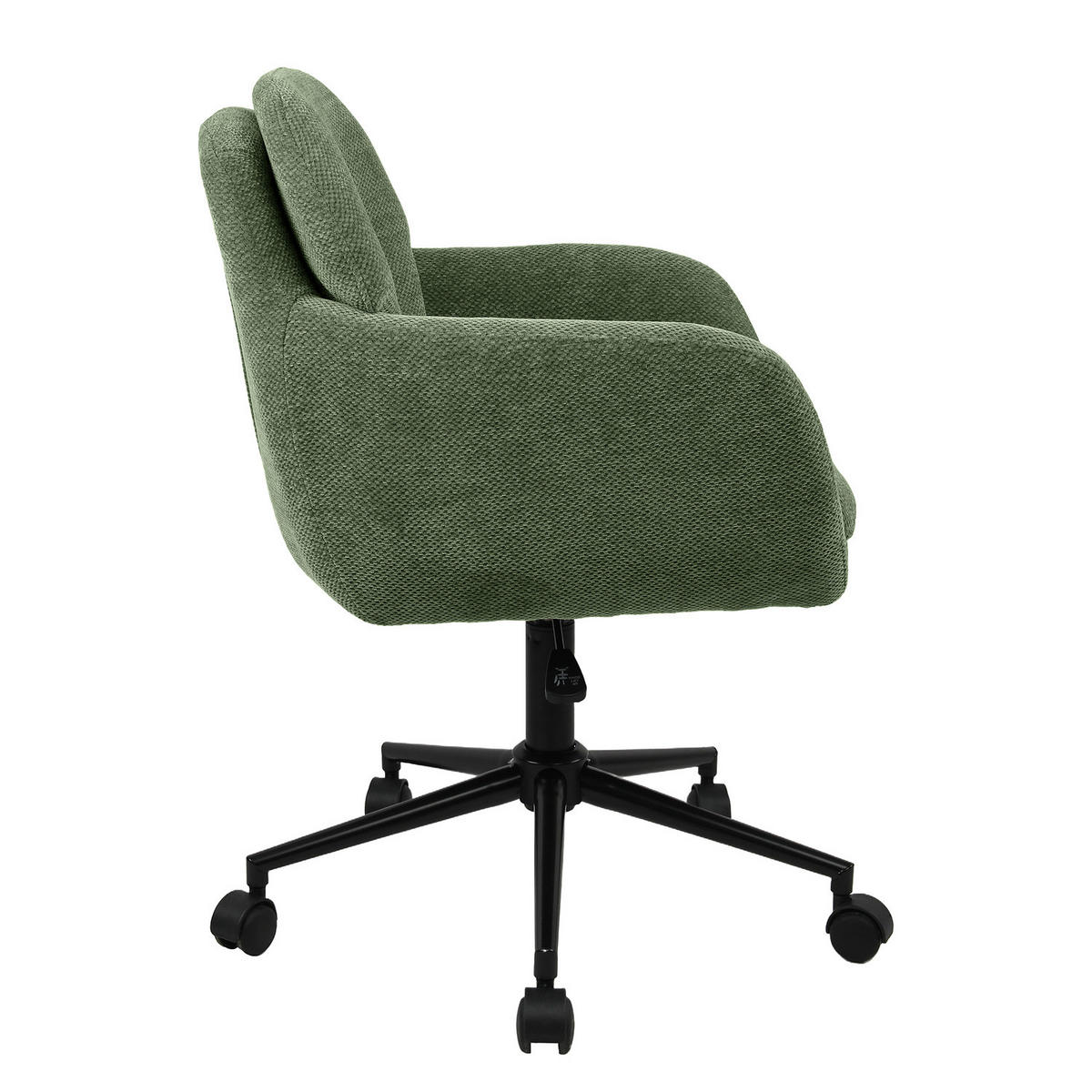 BÜRODREHSTUHL - Dunkelgrün, Textil/Metall (61/85/61cm) - home24