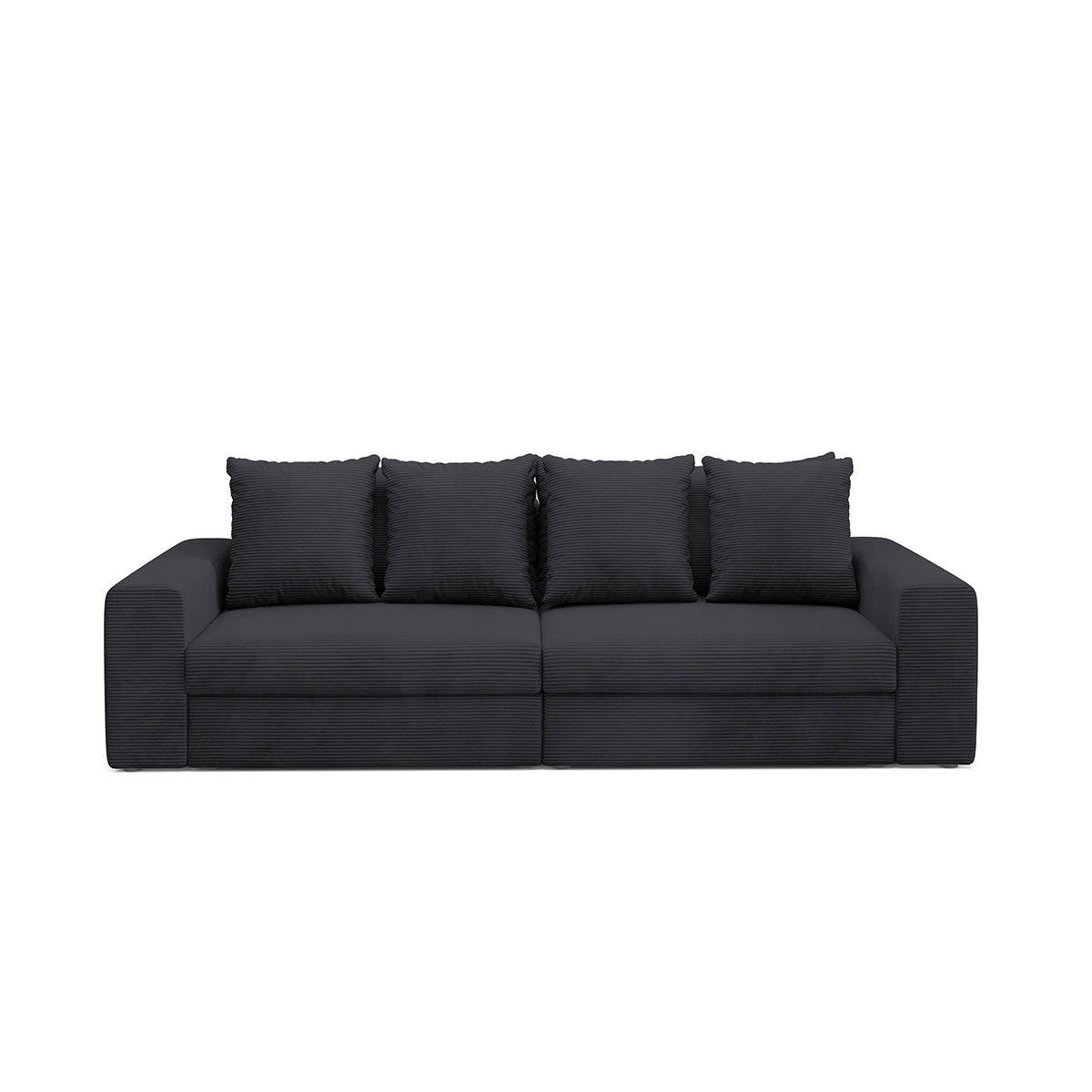 SOFA Paola 3 Sitzplätze Schwarz - Schwarz, Holz (272/86/120cm) - Petits-meubles