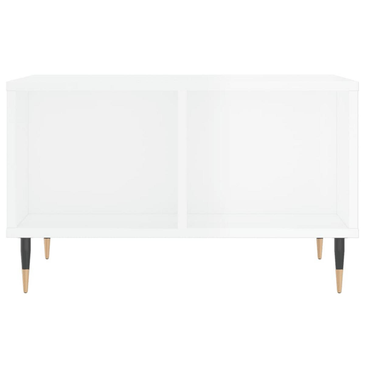 COUCHTISCH Hochglanz-Weiß 60x50x36,5 cm Holzwerkstoff - Weiß, Holzwerkstoff (60/50/36.5cm) - furnicato
