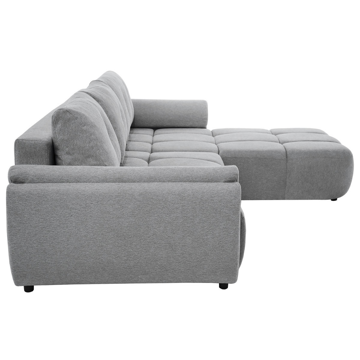 ECKSOFA Massimo, universelle Eckschlafsofa 280 cm mit Schlaffunktion und Bettkasten, Hellgrau - Hellgrau, Textil (283/204cm) - Beautysofa