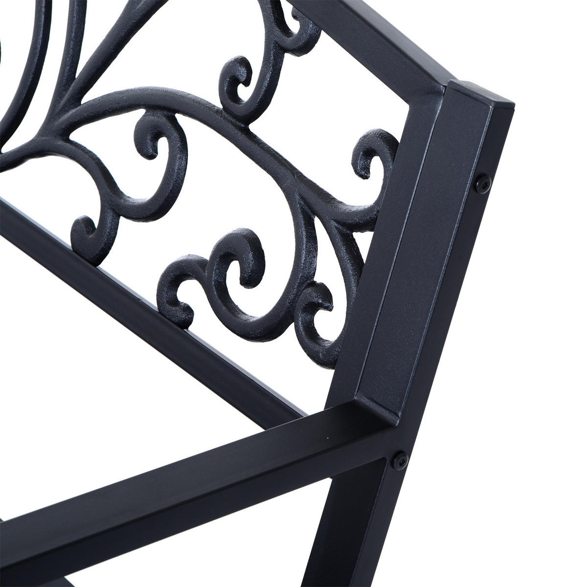 GARTENBANK DE-17748 Schwarz - Schwarz, Metall (127/85/60cm) - ComfortXL