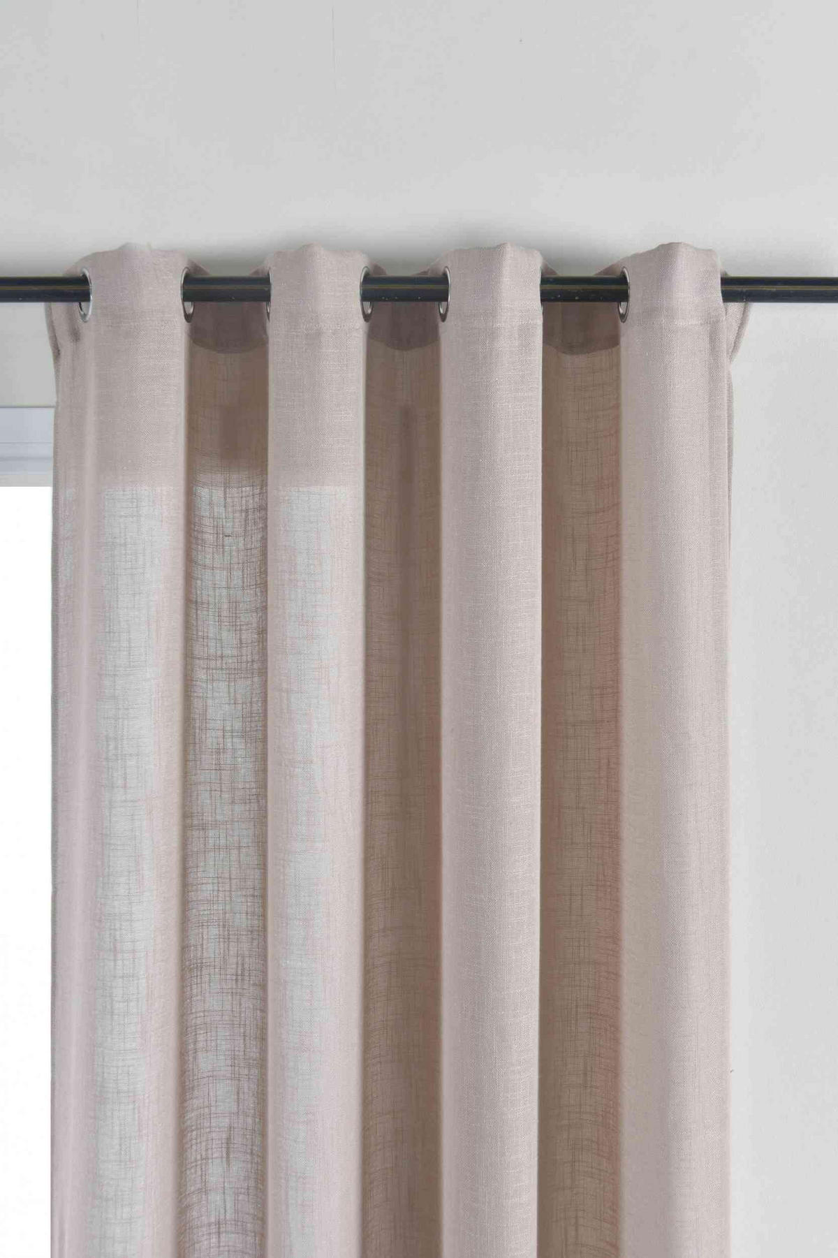 VORHANG 2ER SET »Essen« HxB 245x145 cm Sand - Sandfarben, Textil (145/245cm) - Gardinenbox