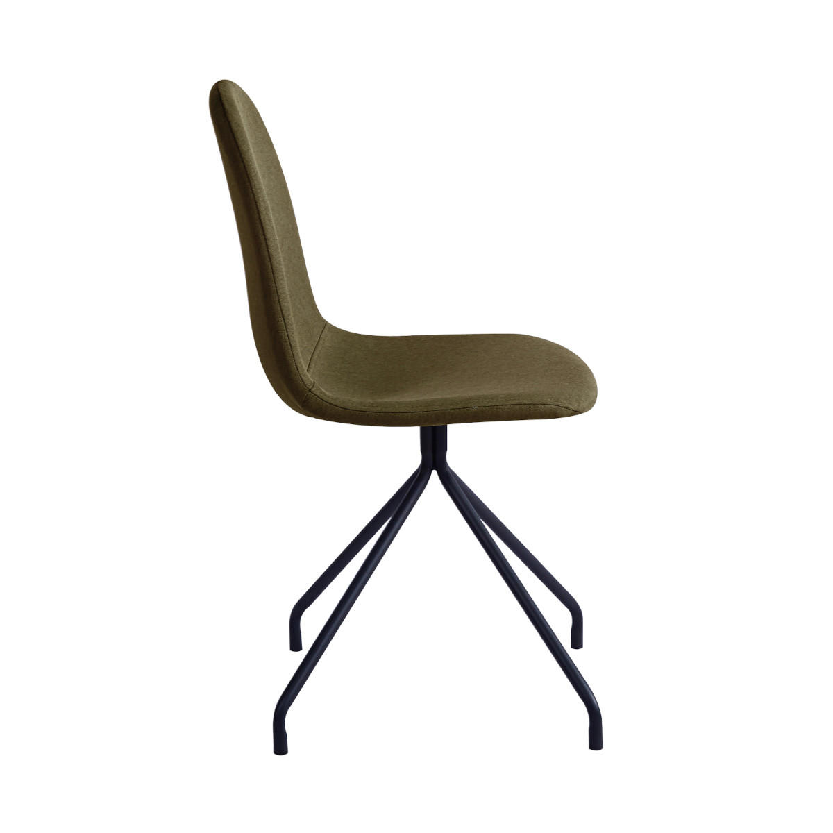 ESSZIMMERSTUHL 2er Set Stoffbezug Olive - Dunkelgrün/Schwarz, Textil/Metall (44/87/40cm) - SVITA