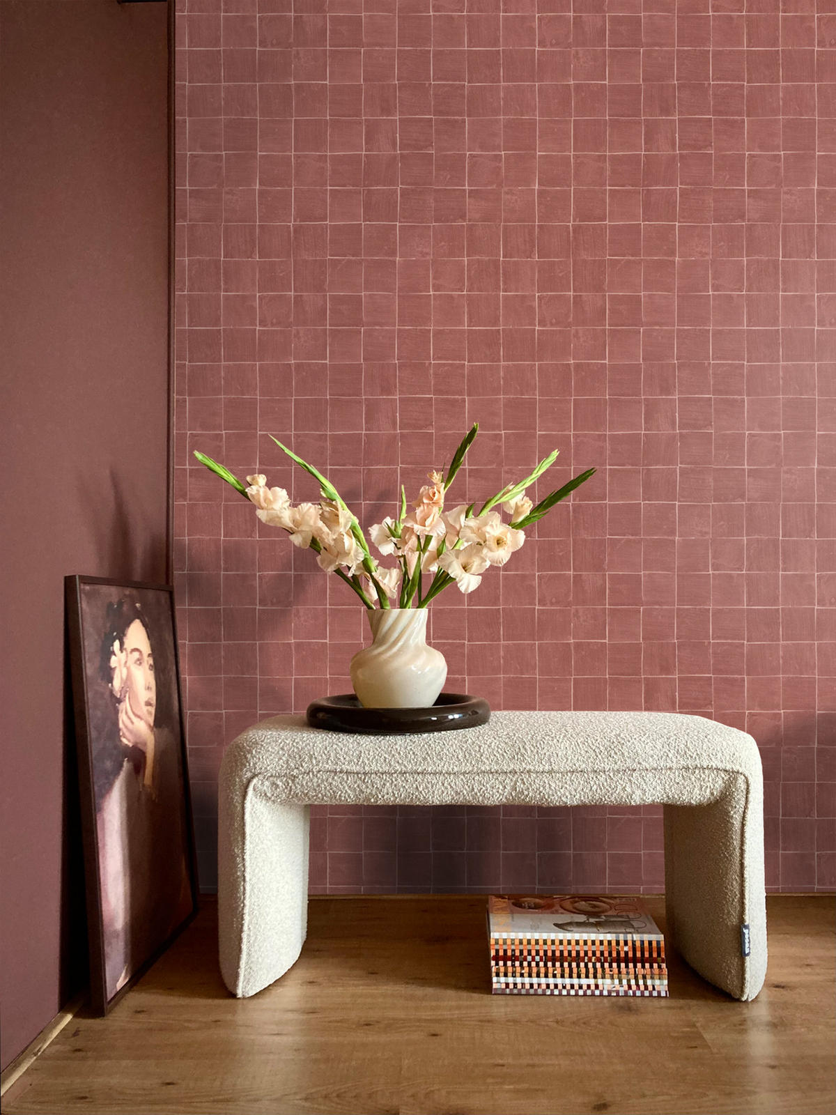 TAPETE Fliesenmuster 50 x 900 cm - Terracotta, Papier (50/900cm) - Origin Wallcoverings