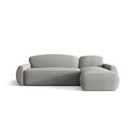 ECKSOFA mit Schlaffunktion LUCAS Quelle 83 Rechts - Grau, Textil (240/145cm) - Bedante