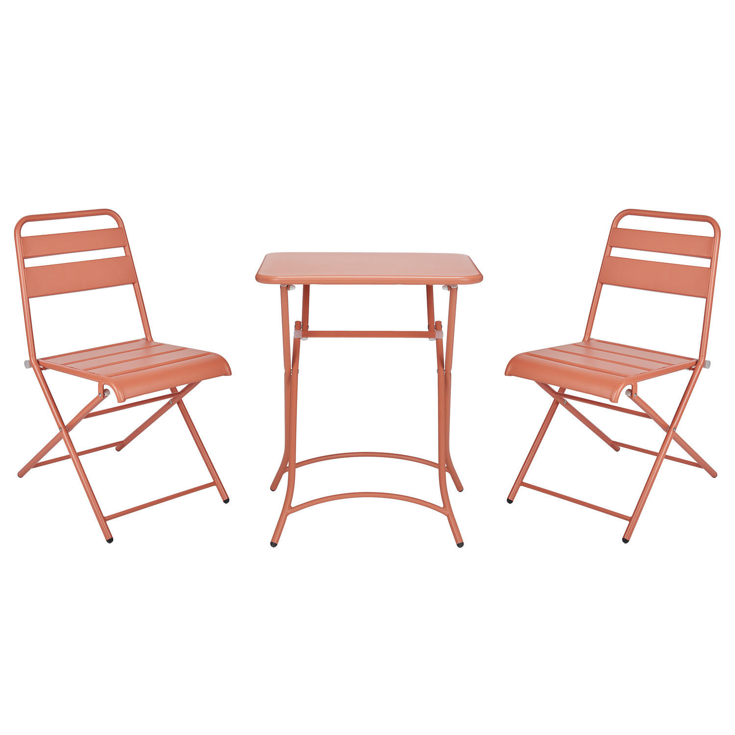 GARTENMÖBEL-SET (3-teilig) Urban One - Orange, Metall - Butlers