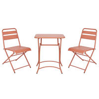 GARTENMÖBEL-SET (3-teilig) Urban One - Orange, Metall - Butlers