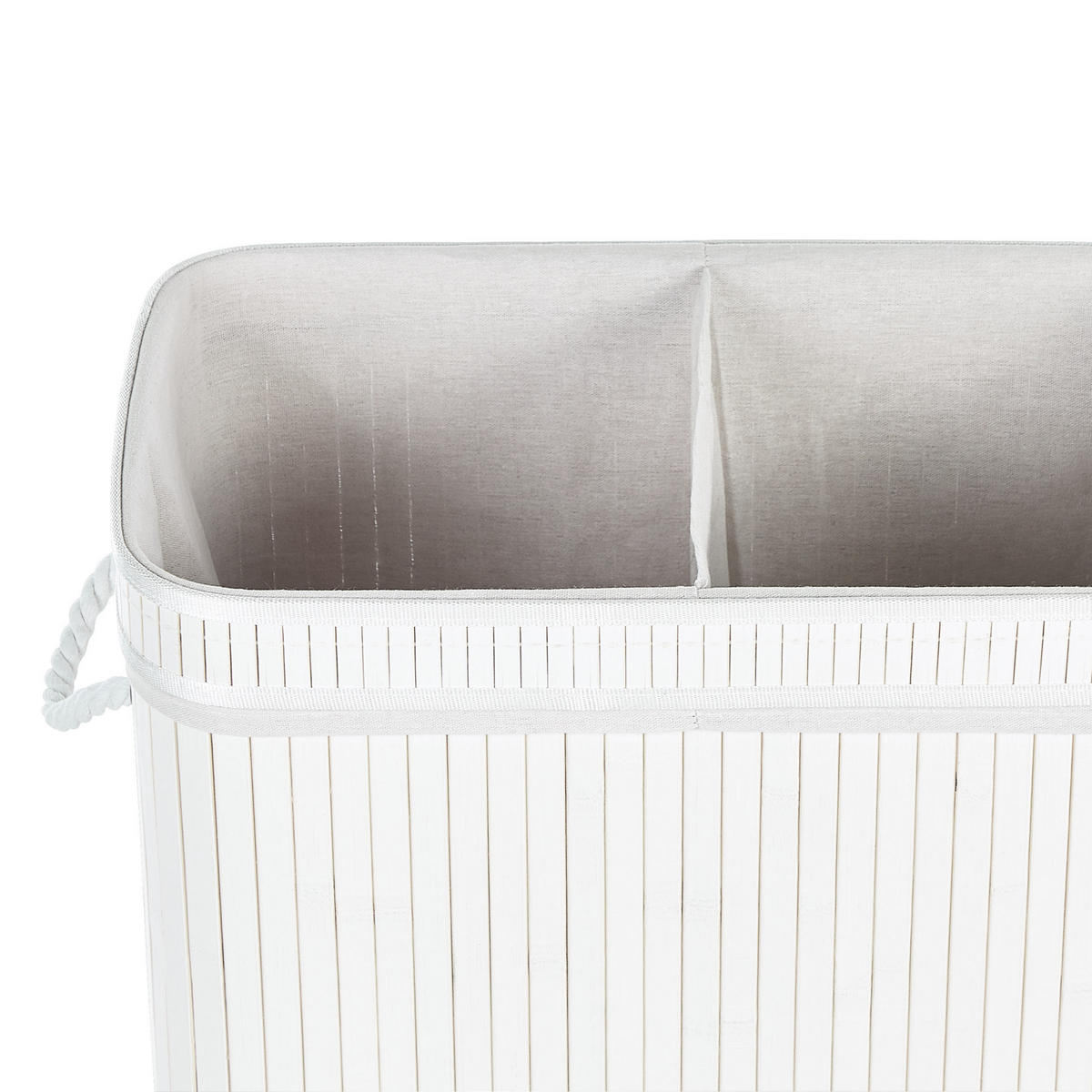 KORB Weiß Kalthota - Weiß, Holz (52/60/34cm) - Beliani