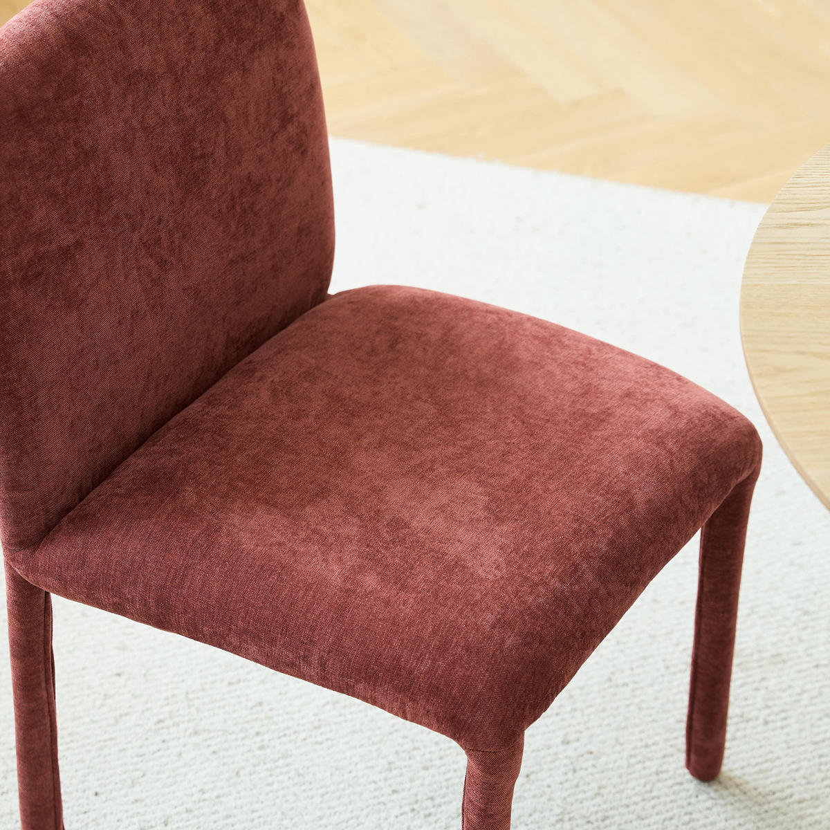 STUHL 2er-Set Stoff Terrakotta - Rot, Textil (49/52/48cm) - Nordlys