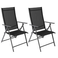 GARTENSTUHL ARUBA, faltbar, 2er Set - Anthrazit, Metall (57/106/68cm) - Albatros
