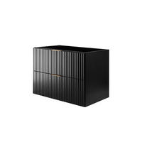 WASCHBECKUNTERSCHRANK FLOW Schwarz matt 80/57/46 cm - Schwarz, Holzwerkstoff (80/57/46cm) - Rodan