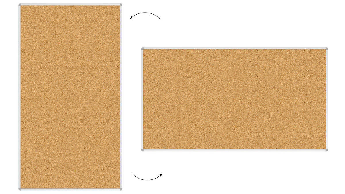 PINNWAND mit Alurahmen 180x100cm - Braun, Holz (180/100/1.6cm) - ALLboards