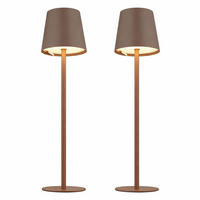 LED TISCHLEUCHTE Braun Touchdimmer Akku - Braun, Metall (10.6/10.6/36cm) - Globo Lighting