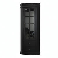 ECKSCHRANK Amaretta Schwarz Antik patiniert 78/48,5/200 cm - Schwarz, Holz (78/200/48.5cm) - ebuy24