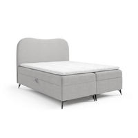 BOXBETT Blair In überlänge - Grau, Holzwerkstoff/Textil (200/220cm) - Fun Möbel