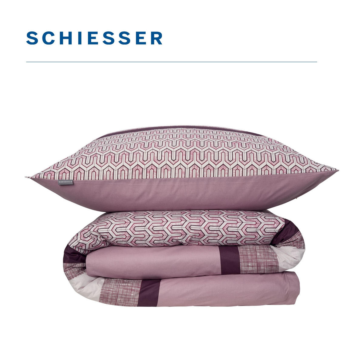 BETTWÄSCHESET Siena - Renforcé - 2-teilig - 135 x 200 cm - Burgund - Rotbraun, Textil (135/200cm) - SCHIESSER