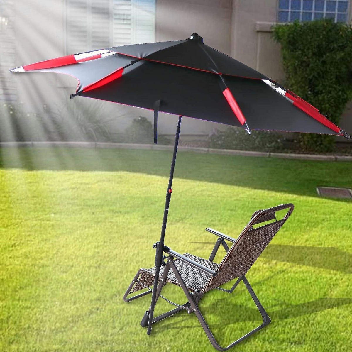 SONNENSCHIRMHALTER Balkon Metall 6 cm Klemmbereich - Türkis, Metall (9/10cm)